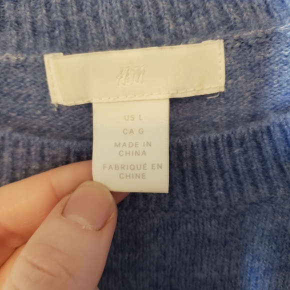 H&M Wool Blend Striped Sweater Size Large - Picture 2 of 7